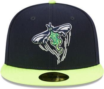 Men's New Era White Columbia Fireflies Authentic Collection Alternate Logo 59FIFTY Fitted Hat