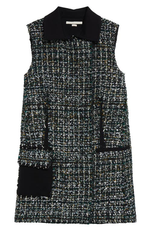 Jason Wu Collection Collared Tweed Shift Minidress in Hunter Green 