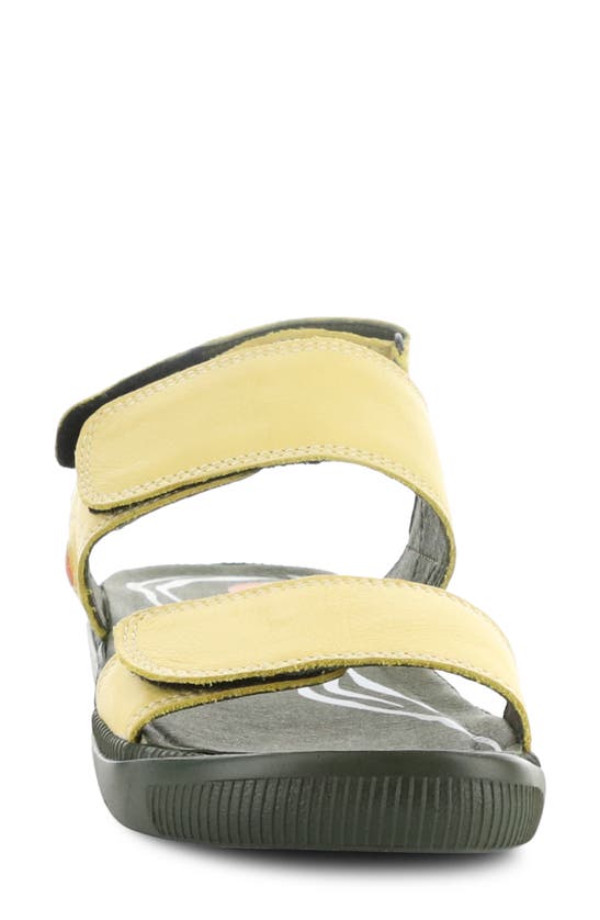 Shop Softinos By Fly London Indu Sandal In Light Yellow Smooth
