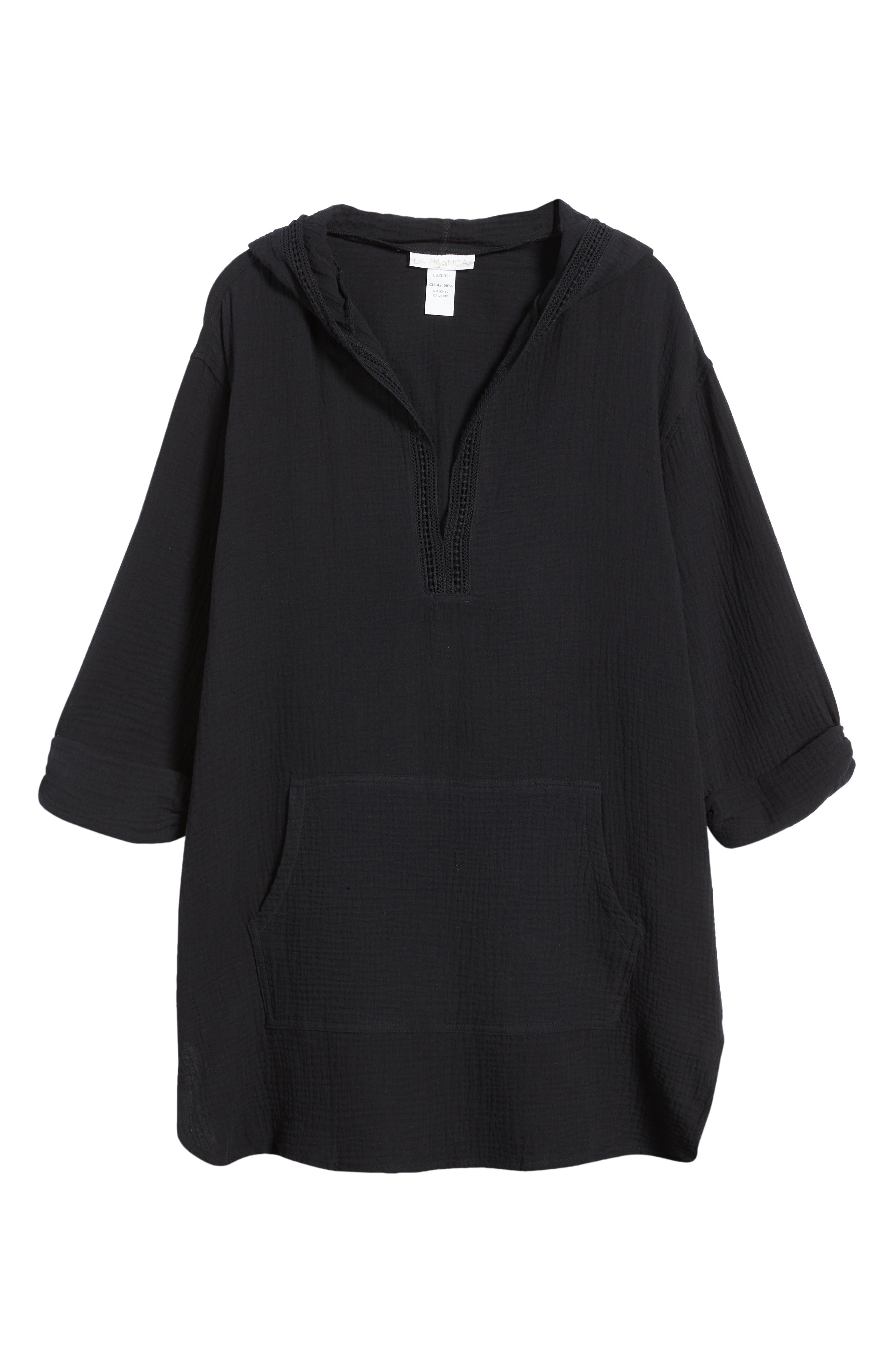 La Blanca Hooded Cotton Gauze CoverUp Tunic Nordstrom