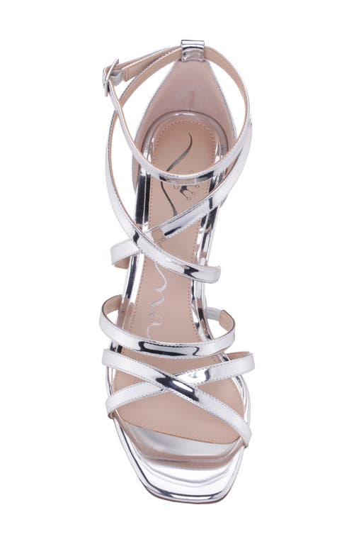 Nina Devyn Ankle Strap Sandal In Silver
