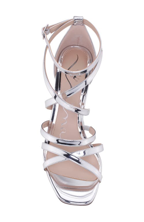 Shop Nina Devyn Ankle Strap Sandal In Silver