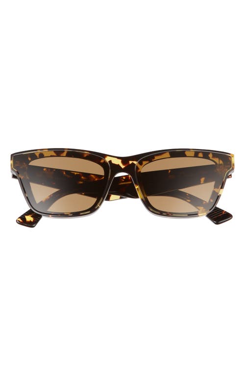 Bottega Veneta 64mm Rectangular Sunglasses in Havana at Nordstrom