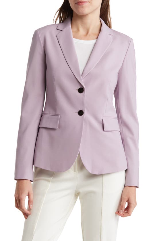 Theory Carissa Stretch Wool Classic Suit Jacket In Wisteria