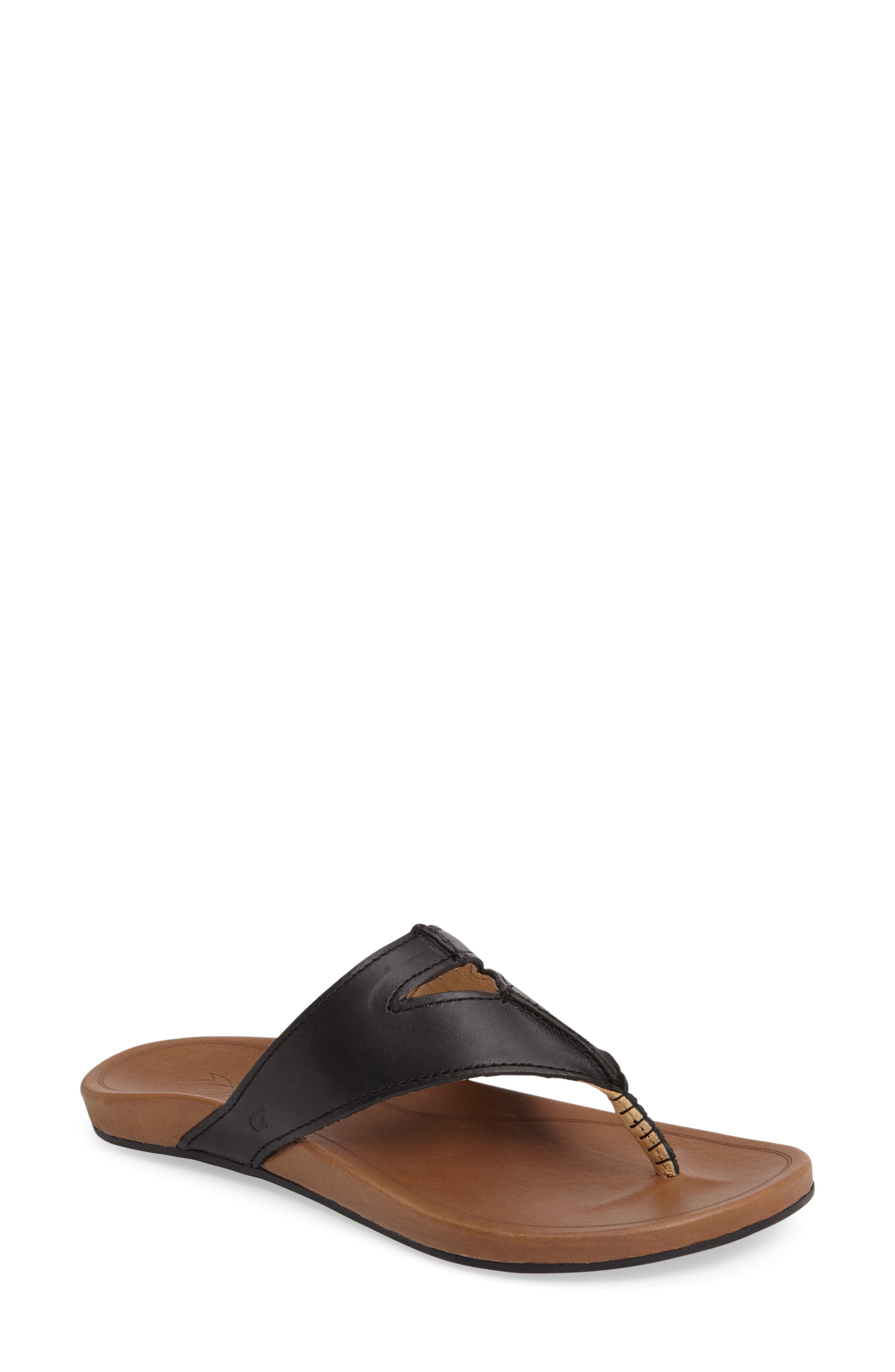 Olukai Lala Flip Flop, Black