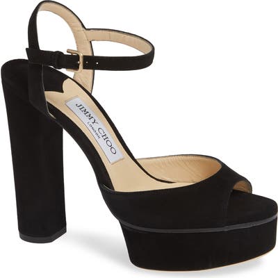 Jimmy Choo Peachy Platform Sandal, Black