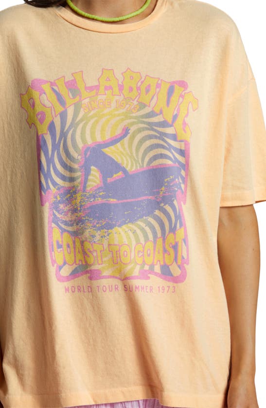 Shop Billabong Since '73 Cotton Graphic T-shirt In Peach Whip