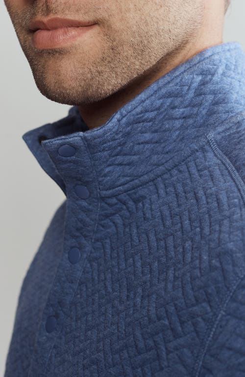 Shop Rhone Weekend Quilted Pullover In Ocean Blue Heather