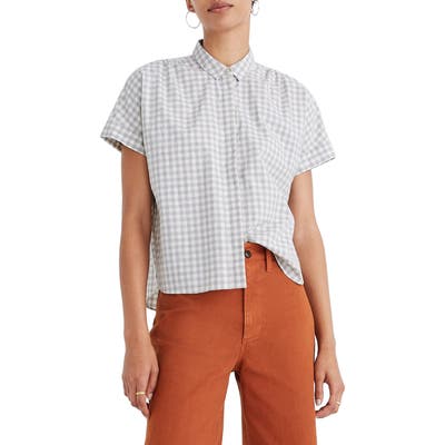 Madewell Hilltop Gingham Check Shirt, Ivory