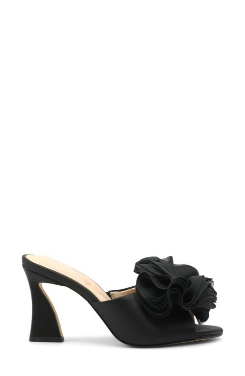 Charles By Charles David Karie Rosette Mule Pump In Black Satin