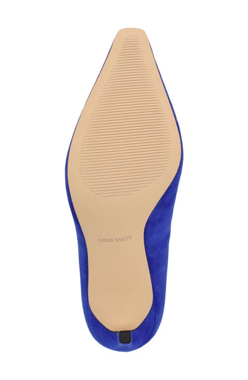 Shop Nine West Oraye Pump In Med Blue