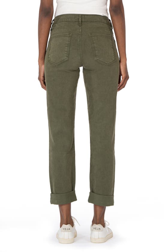 Shop Kut From The Kloth Catherine Mid Rise Boyfriend Jeans In Olive