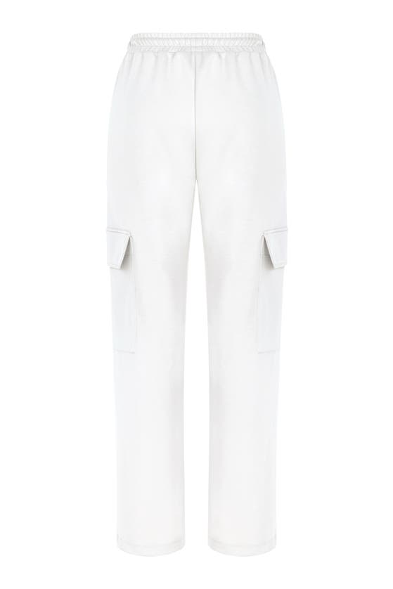 Shop Nocturne Cargo Pants With Elastic Waistband In Ivory