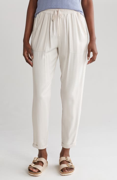 Drawstring Pants in ivory for women