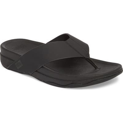 Fitflop Surfer Toe Flip Flop, Black
