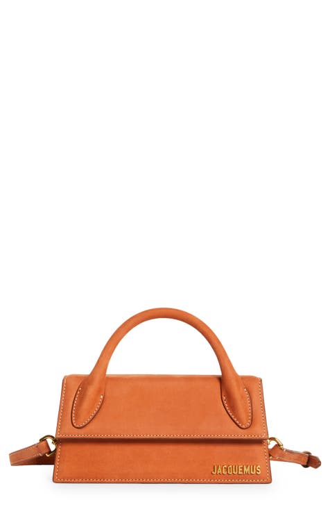 Jacquemus Le Chiquito Long Leather Top Handle Bag in Pink