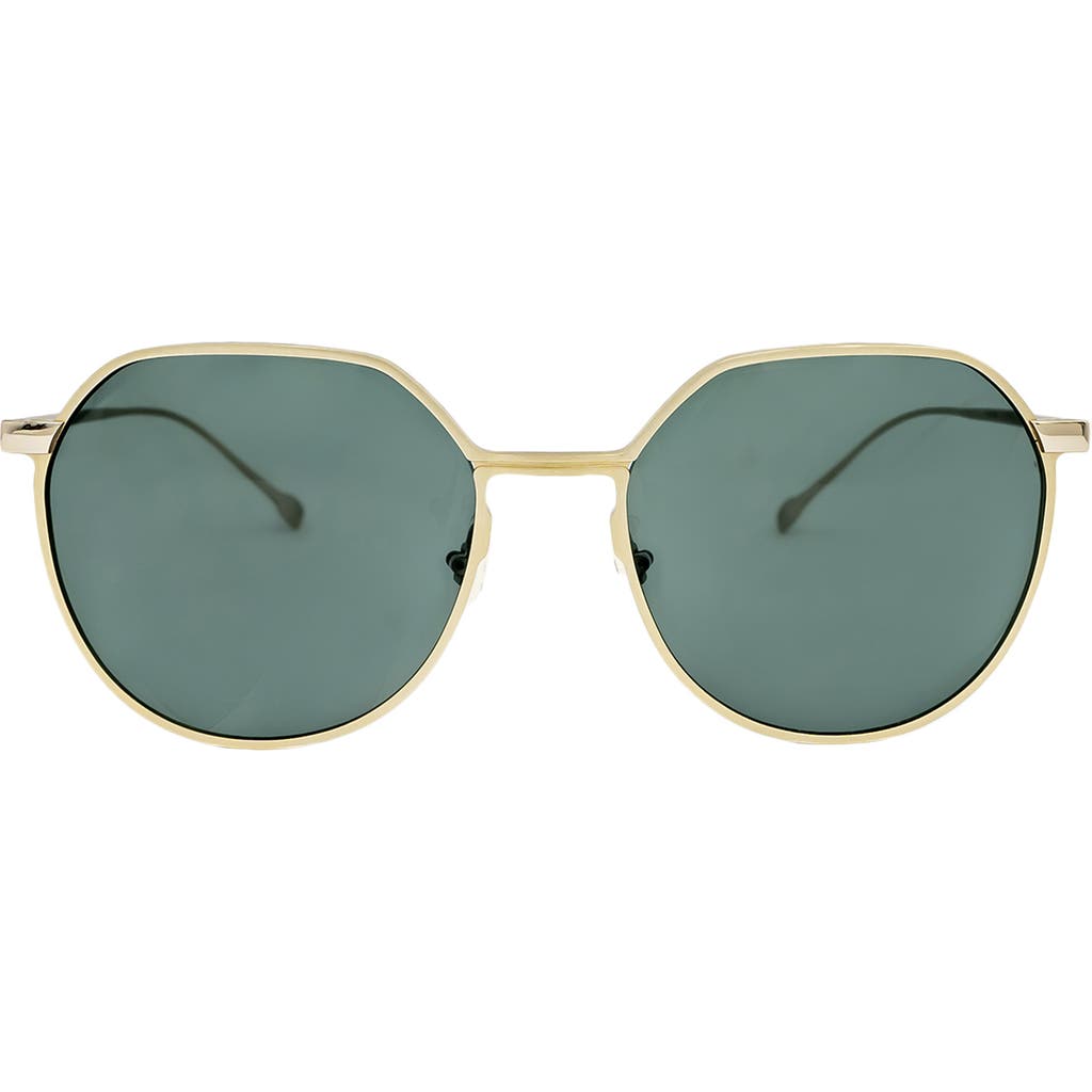 Mita Sustainable Eyewear 53mm Round Sunglasses In Gold