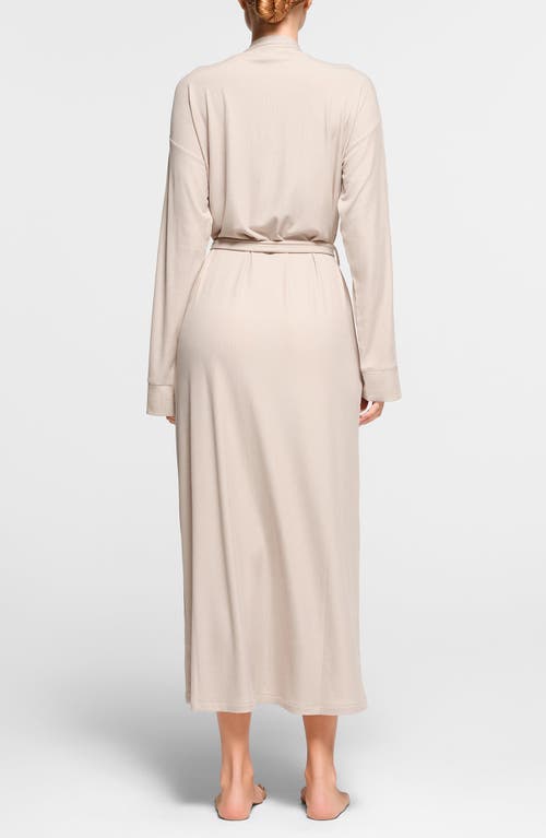 Shop Skims Soft Lounge Longline Robe In Stone