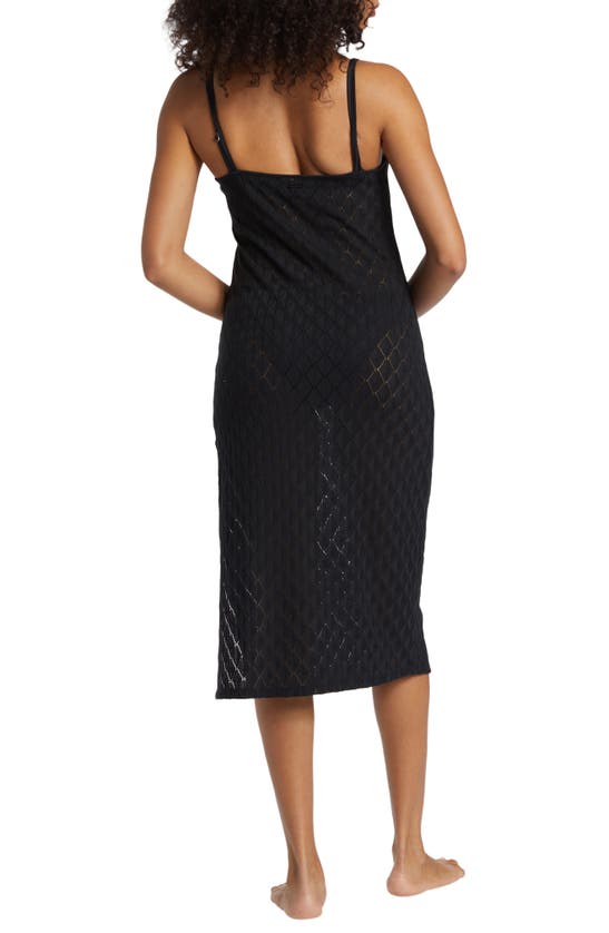 Shop Billabong Day Dream Semisheer Cover-up Dress In Black Pebble