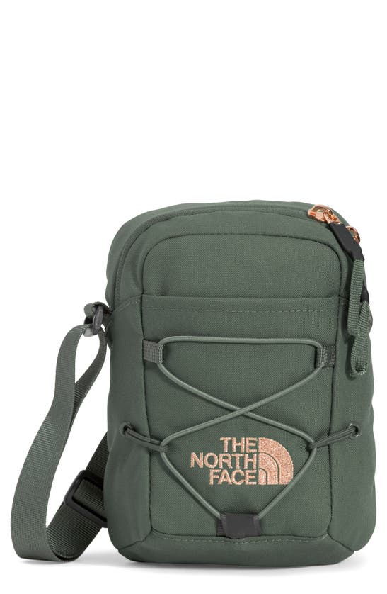The North Face Jester Crossbody In Thyme/ Burnt Coral Metallic