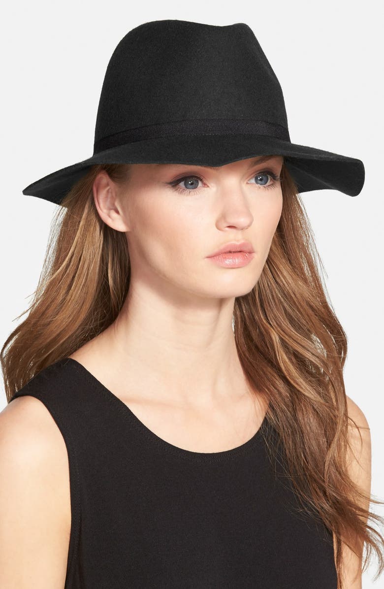 HINGE Wool Felt Panama Hat, Main, color, BLACK