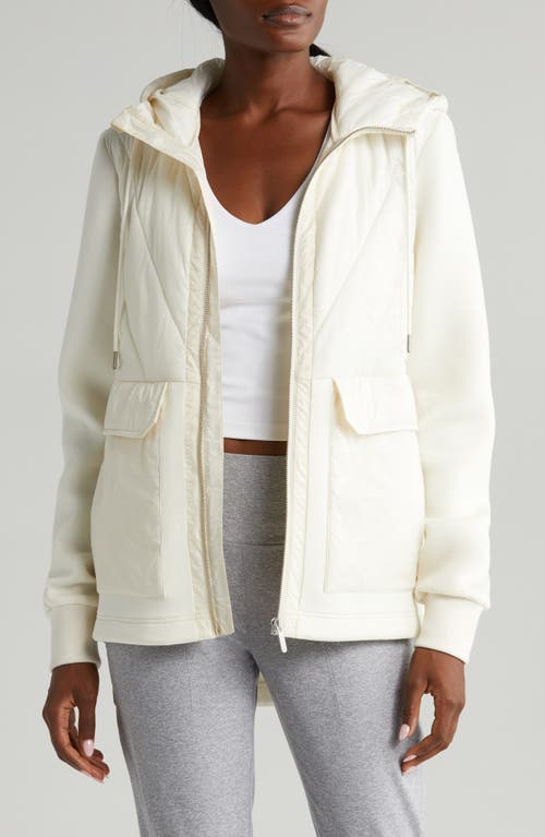 zella Hybrid Puffer Jacket Ivory Egret at Nordstrom,