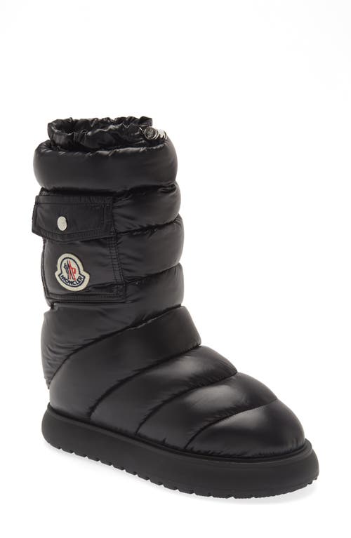 Moncler Gaia Pocket Puffer Snow Boot in Black/Black at Nordstrom, Size 8Us