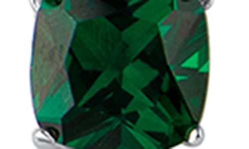 Kenneth Jay Lane Round Pear Station Lariat Necklace In Emerald/silver