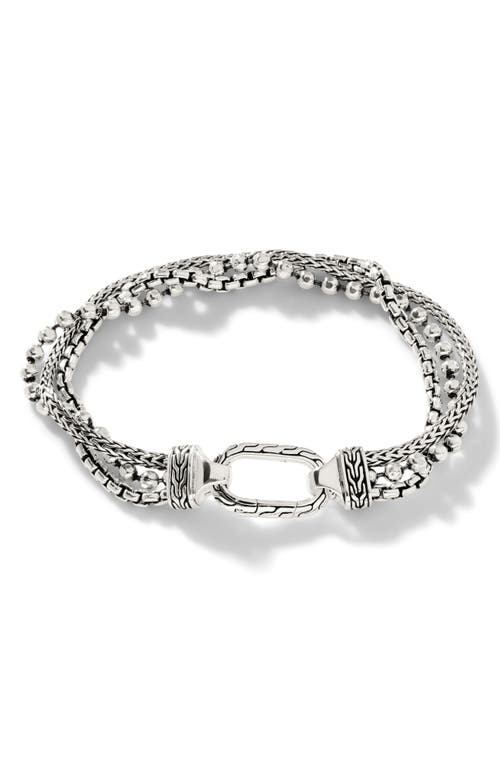 John Hardy Classic Chain Bronze & Silver Reversible Flat Chain Bracelet