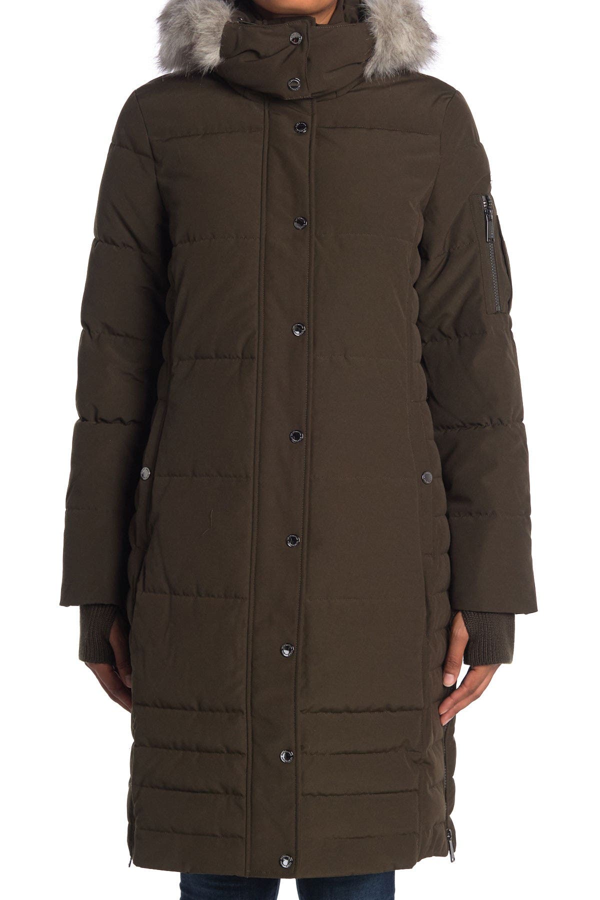 BCBG Detachable Faux Fur Hooded Puffer Coat Nordstrom Rack