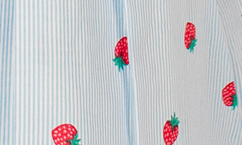 Shop Popatu Kids' Strawberry Fit & Flare Dress In Blue