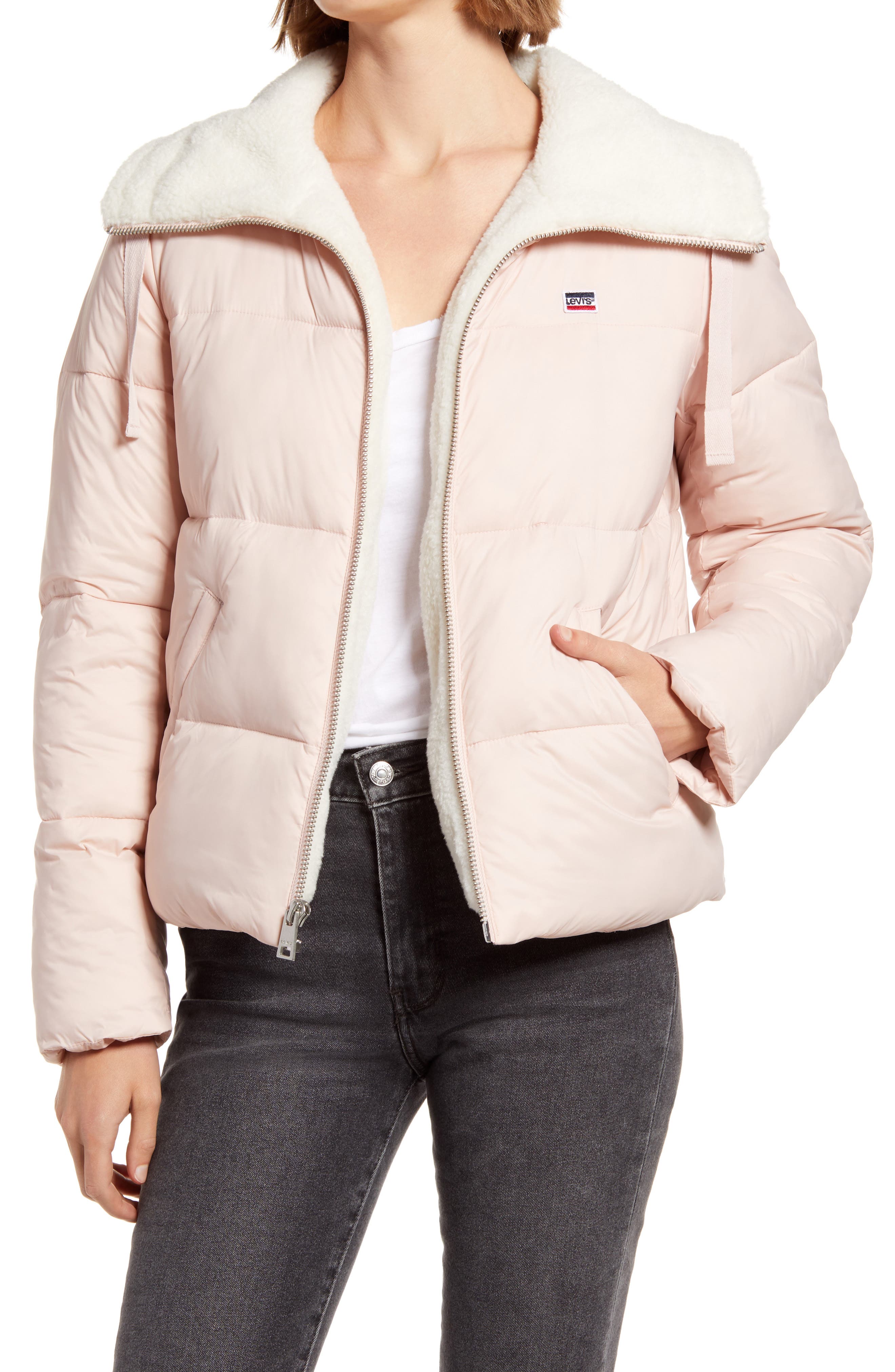 levis silver puffer jacket