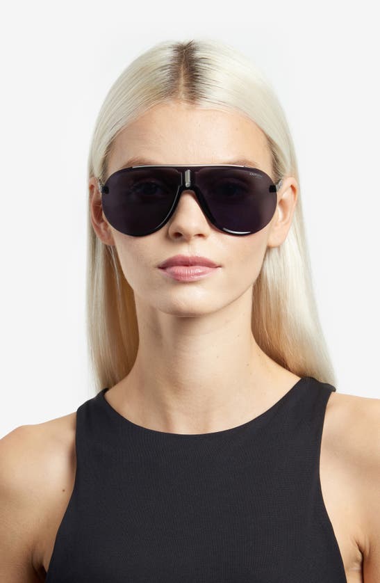 Shop Carrera Eyewear Superchampion 99mm Aviator Sunglasses In Silver