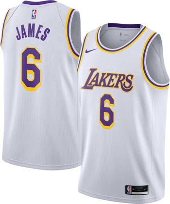 Nike Men's Nike LeBron James Los Angeles Lakers 2021/22 #6 Swingman ...