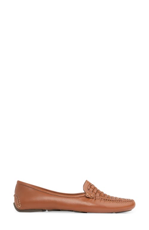 Patricia Green Kelly Woven Driving Loafer In Cognac