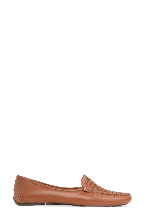 Shop Patricia Green Kelly Woven Driving Loafer In Cognac