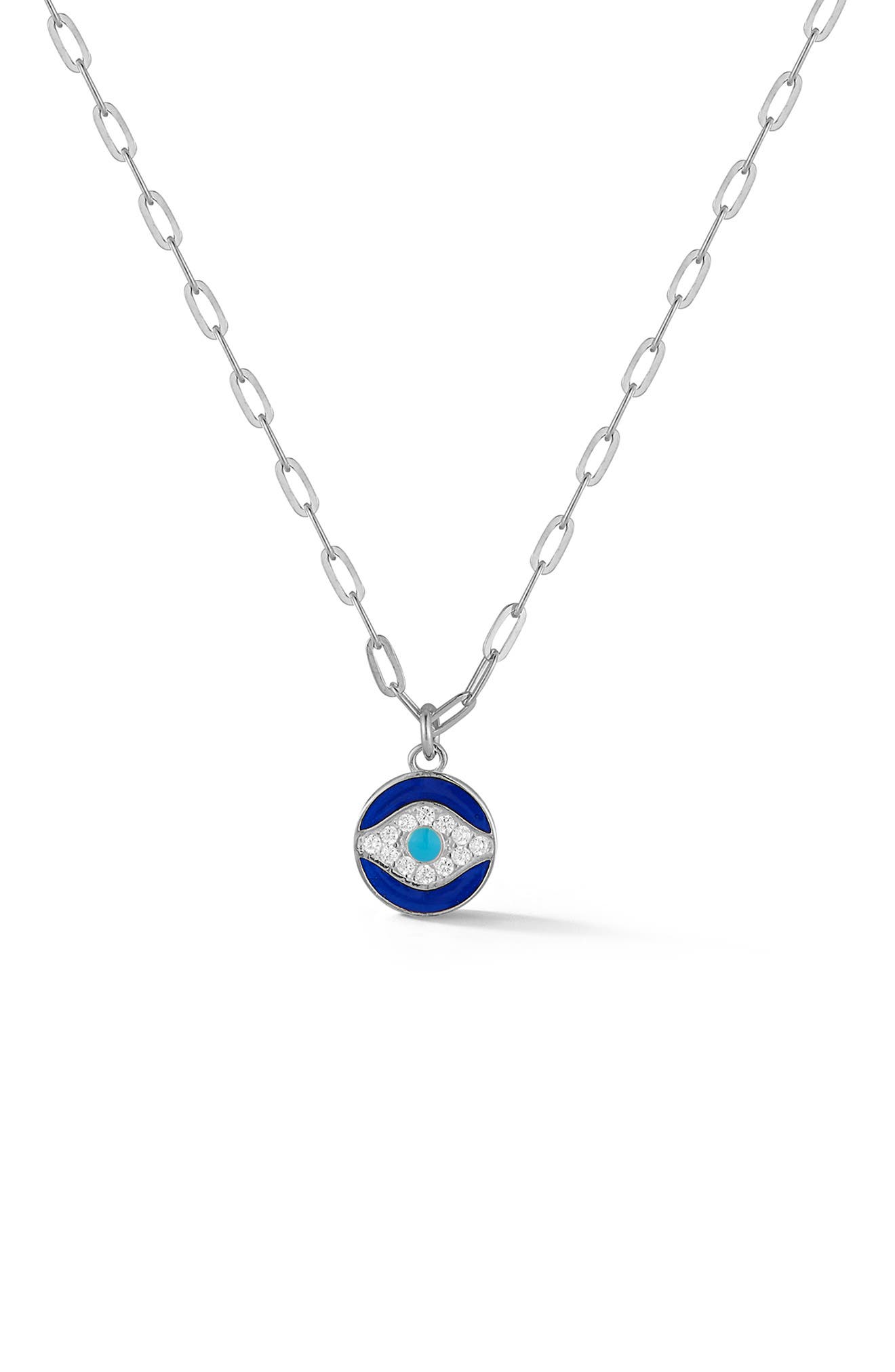 Sphera Milano Evil Eye Necklace In Silver