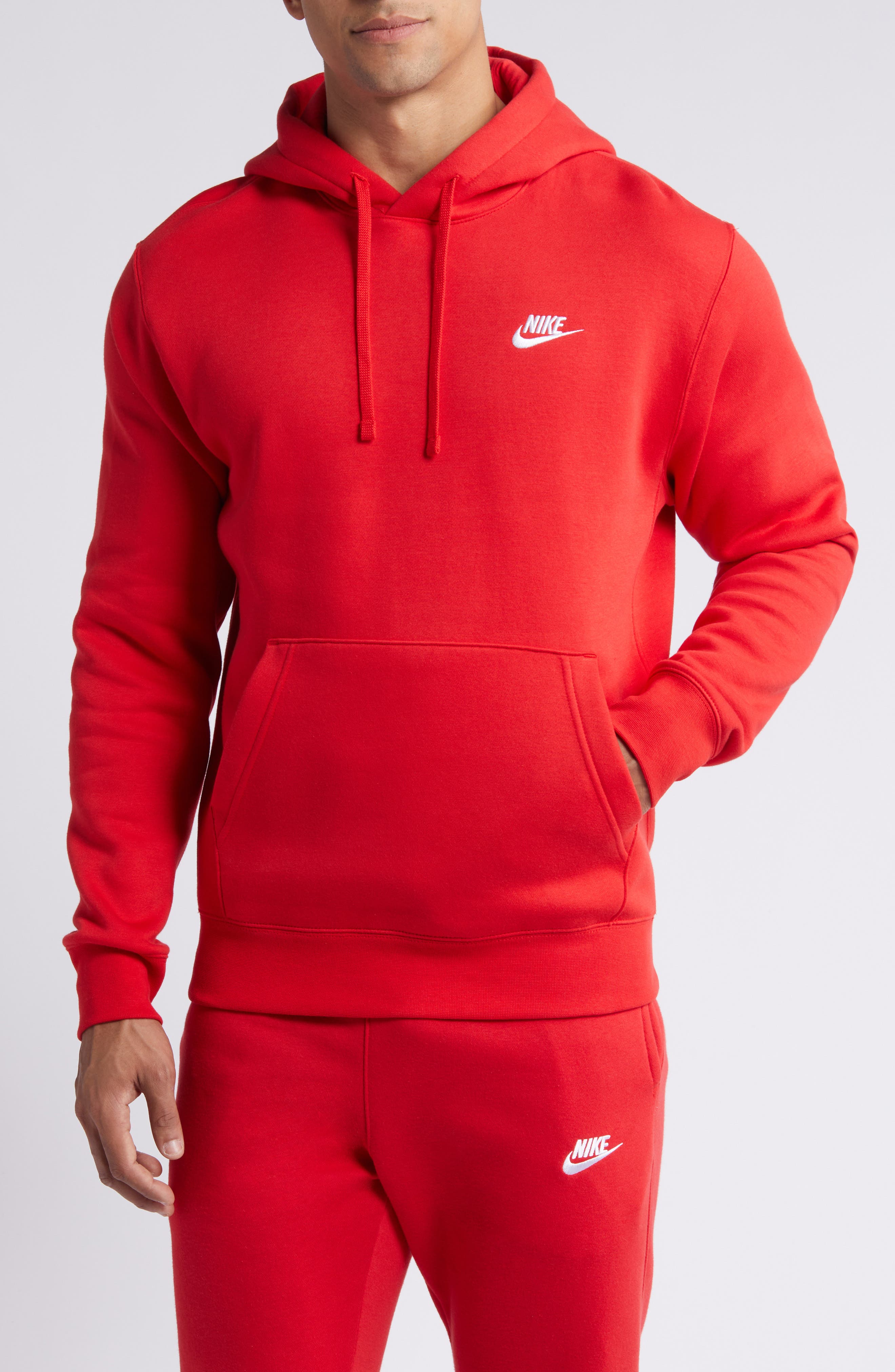 all red nike sweatshirt