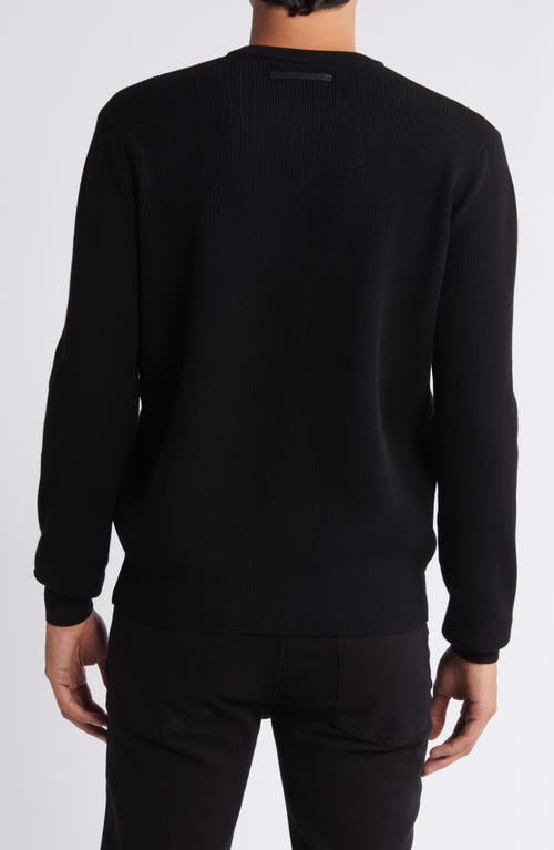 Shop 7 For All Mankind Luxe Performance Plus Crewneck Sweater In Black