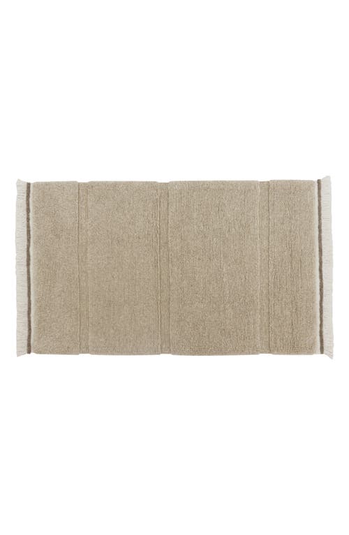 Lorena Canals Steppe Woolable Washable Wool Rug in Sheep Beige at Nordstrom