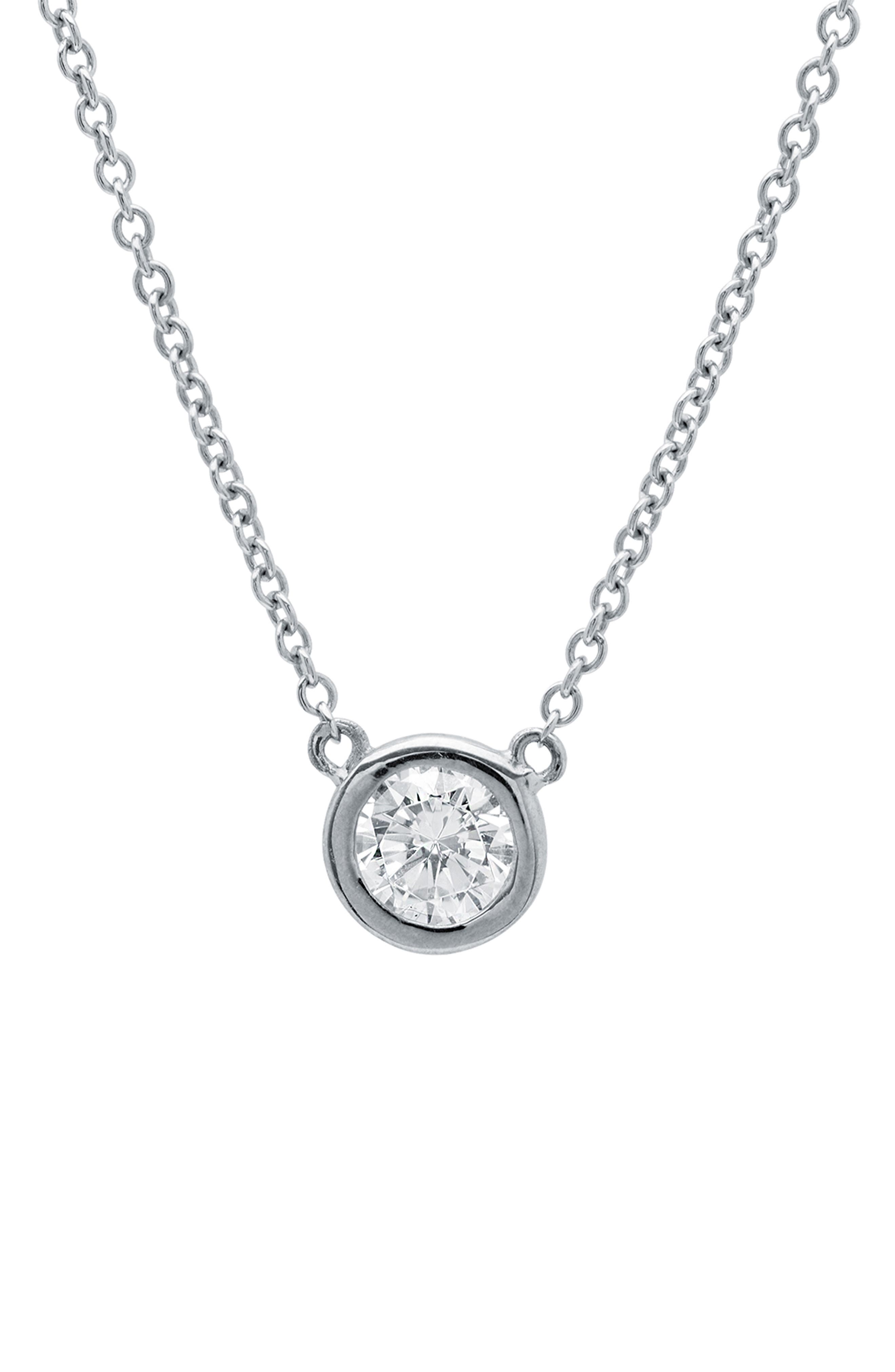 Crislu Cubic Zirconia Bezel Pendant 