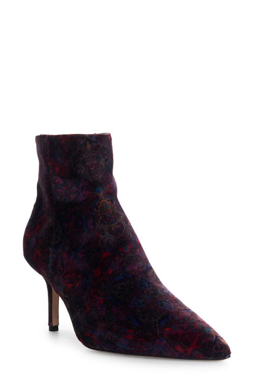 L'AGENCE Aimee Stiletto Bootie in Red Paisley