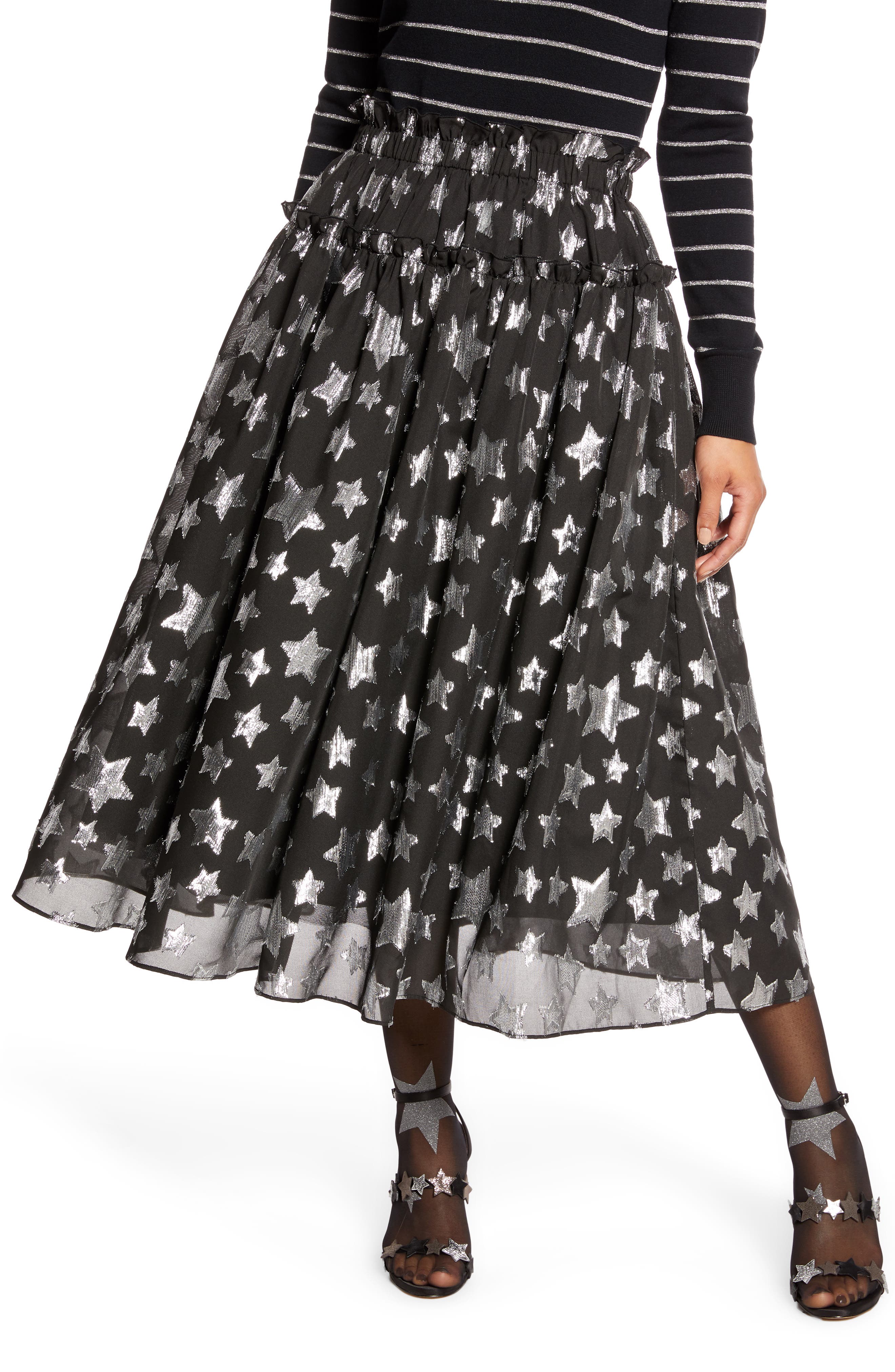 midi skirt chiffon