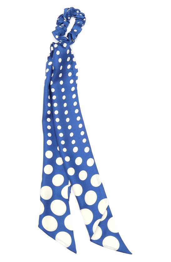 Shop Kate Spade New York Dots & Bubbles Silk Convertible Hair Tie In Cream