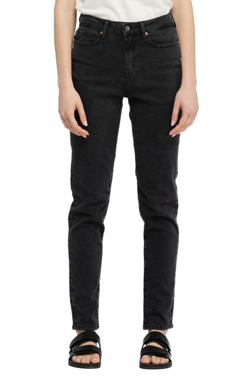 Outland Denim Lucy High Waist Relaxed Organic Cotton Skinny Jeans in Ink at Nordstrom, Size 31