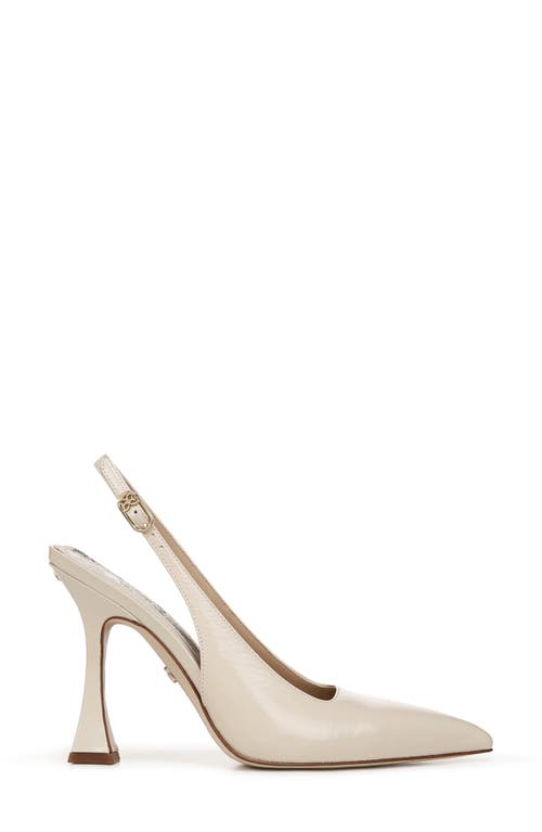 Shop Sam Edelman Odette Slingback Pointed Toe Pump In Alpine Ivory