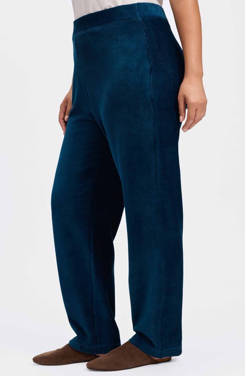 Shop Foxcroft Caden Plush Corduroy Pants In Deep Teal