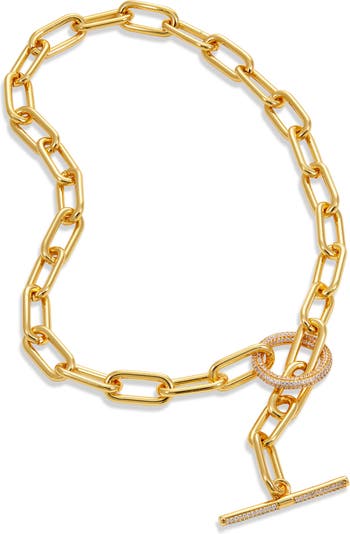SAVVY CIE JEWELS 18K Yellow Gold Plated Chain Link Necklace | Nordstromrack