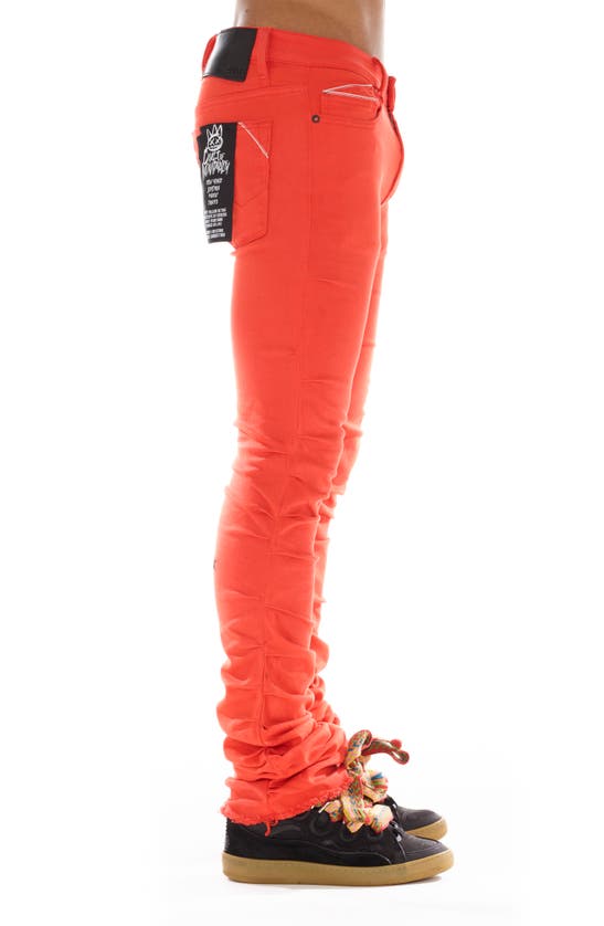 Shop Cult Of Individuality Hipster Nomad Stacked Bootcut Jeans In Coral