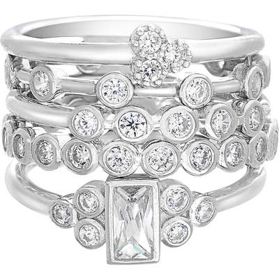 Lesa Michele Bezeled Baguette Stack Ring